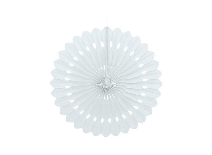 Decorative Fan - White 24cm