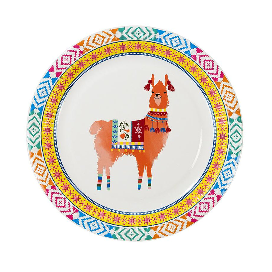 Boho Llama Party Plates (Pack of 8)