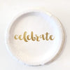 Gold Foil Celebrate Cake Plates (Pack of 12)