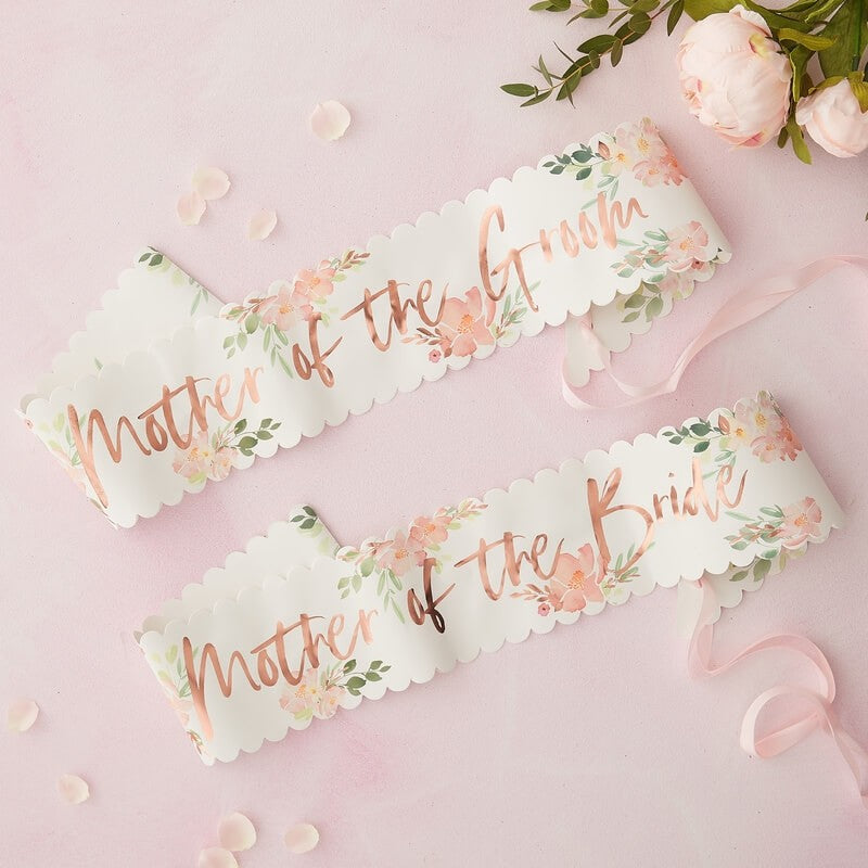 Floral - Mother of the Bride/Groom Sash (Pack of 2)