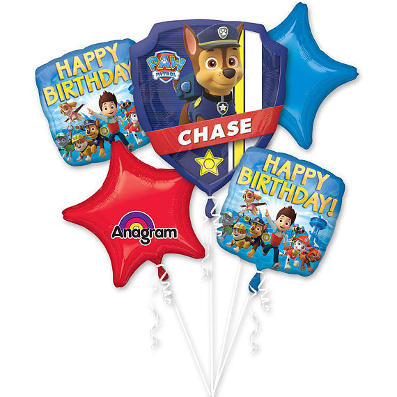 Paw Patrol Happy Birthday Foil Balloon Bouquet