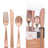 Rose Gold Premium Cutlery Set (Pack of 32)