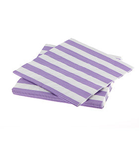Lavender Stripe Napkins (Pack of 20)