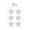 Silver Glitter Star Sticker Seals (Pack of 24)
