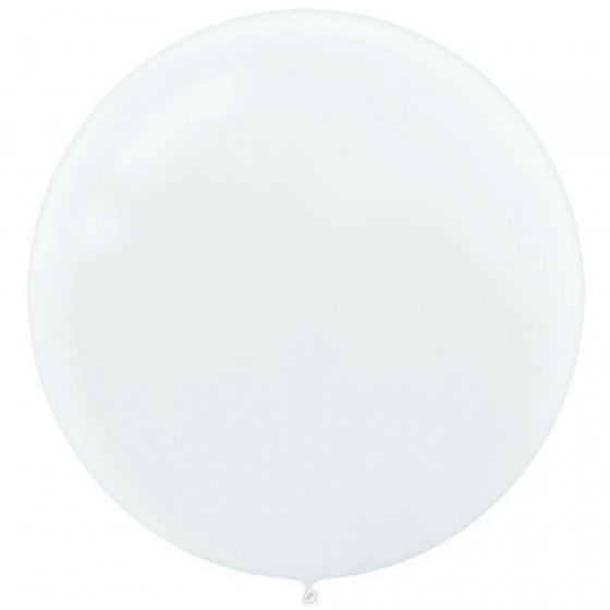 Jumbo White Round Balloon 90cm