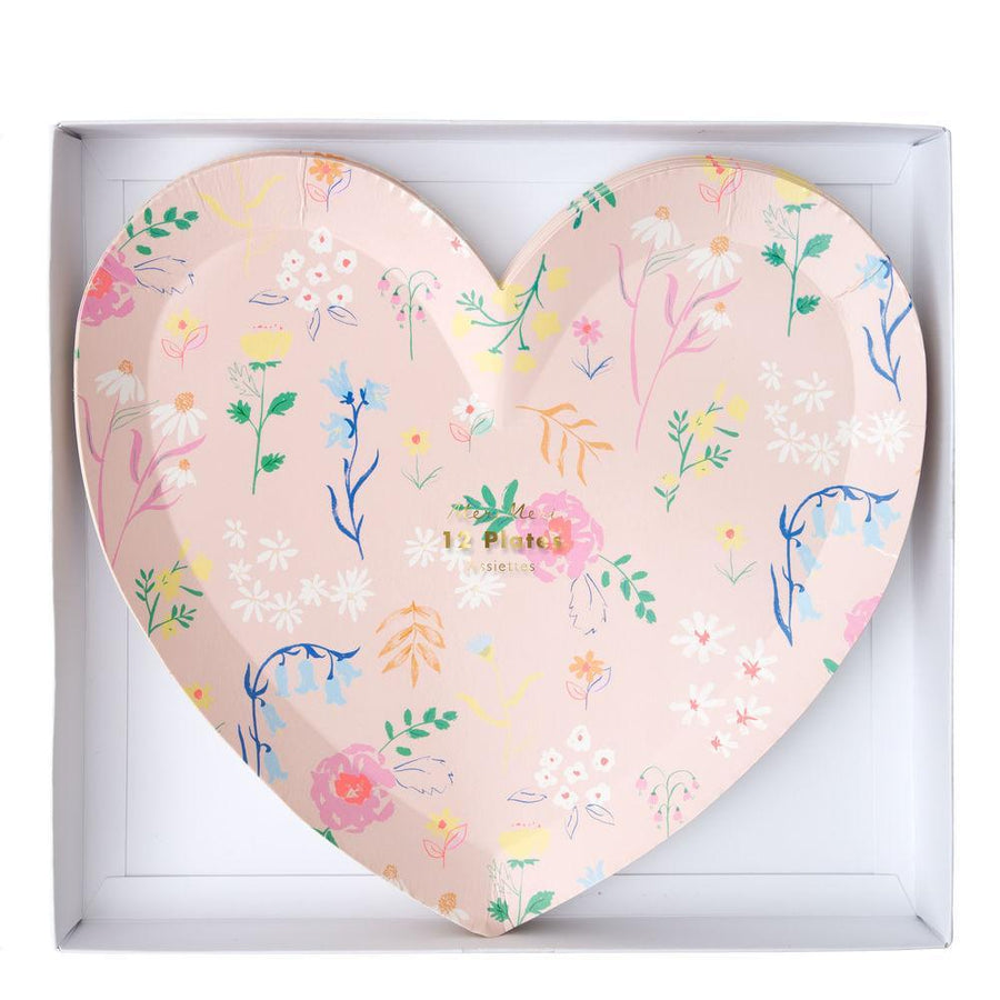 Wildflower Heart Plates Large (Pack of 12)