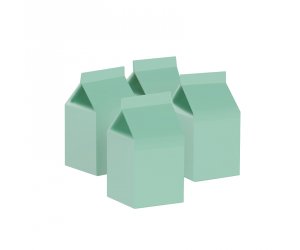 Mint Green Milk Boxes (Pack of 10)