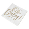 Oh Baby Gold Foiled Napkins (Pack of 16)