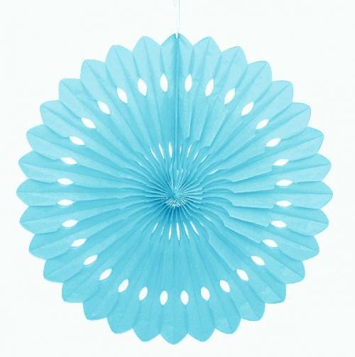 Decorative Fan - Pale Blue 40cm
