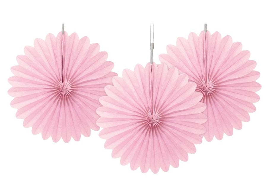 Decorative Fans - Light Pink (Pack of 3)