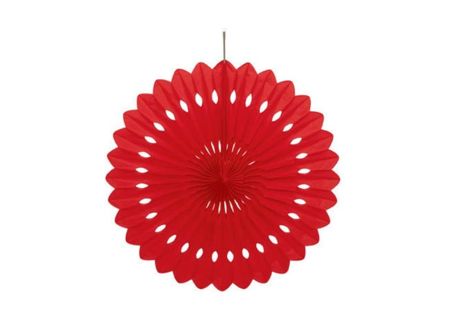 Decorative Fan - Red 24cm