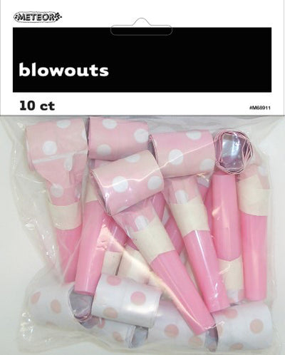 Blowouts - Light Pink Dots (Pack of 10)