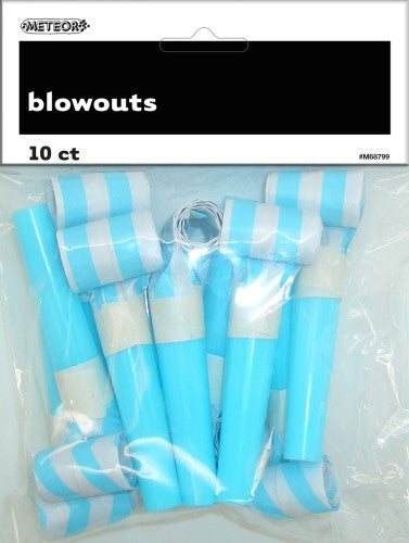 Blowouts - Powder Blue Stripes & Chevron (Pack of 10)