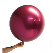 Foil Balloon Ball - Burgundy 61cm