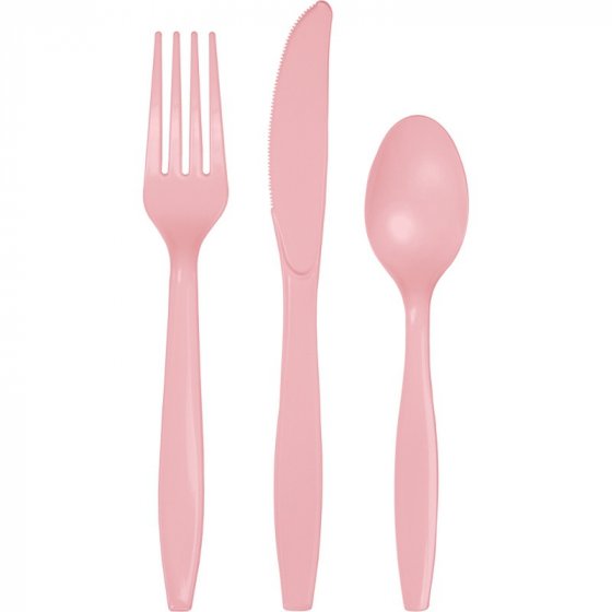 Classic Pink Cutlery Set (Pack of 24)