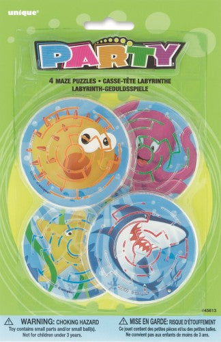 Fin Friends Maze Puzzle Party Favours (Pack of 4)