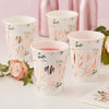 Floral Team Bride - Paper Cups (Pack of 8)