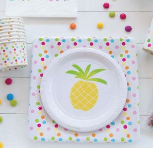 Pineapple Cake Plates (Pack of 12)