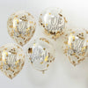 Oh Baby Gold Confetti Balloons (Pack of 5)