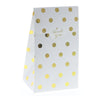 White with Gold Foil Polkadot Treat Boxes (Pack of 12)
