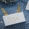 Gold Glitter Antler Place Cards (Pack of 10)