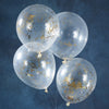 Gold Glitter Star Confetti Balloons (Pack of 5)