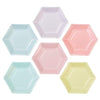 We ❤ Pastel Hexagon Plates (Pack of 12)