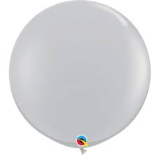Jumbo Round Grey Balloon 90cm