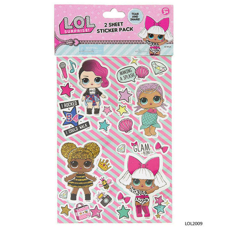 LOL Surprise Dolls Sticker Party Favours (8 Stickers)