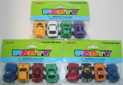 Mini Die Cast Sports Car Party Favours (Pack of 4)