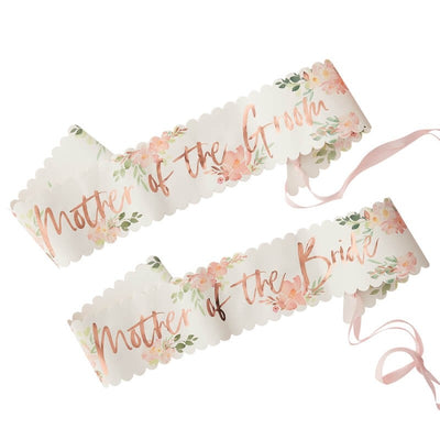 Floral - Mother of the Bride/Groom Sash (Pack of 2)