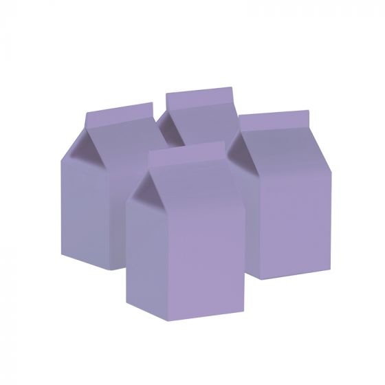 Pastel Lilac Milk Boxes (Pack of 10)