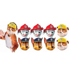 Paw Patrol Paper Party Masks (Pack of 8)