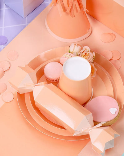 Pastel Peach Snack Plates (Pack of 10)
