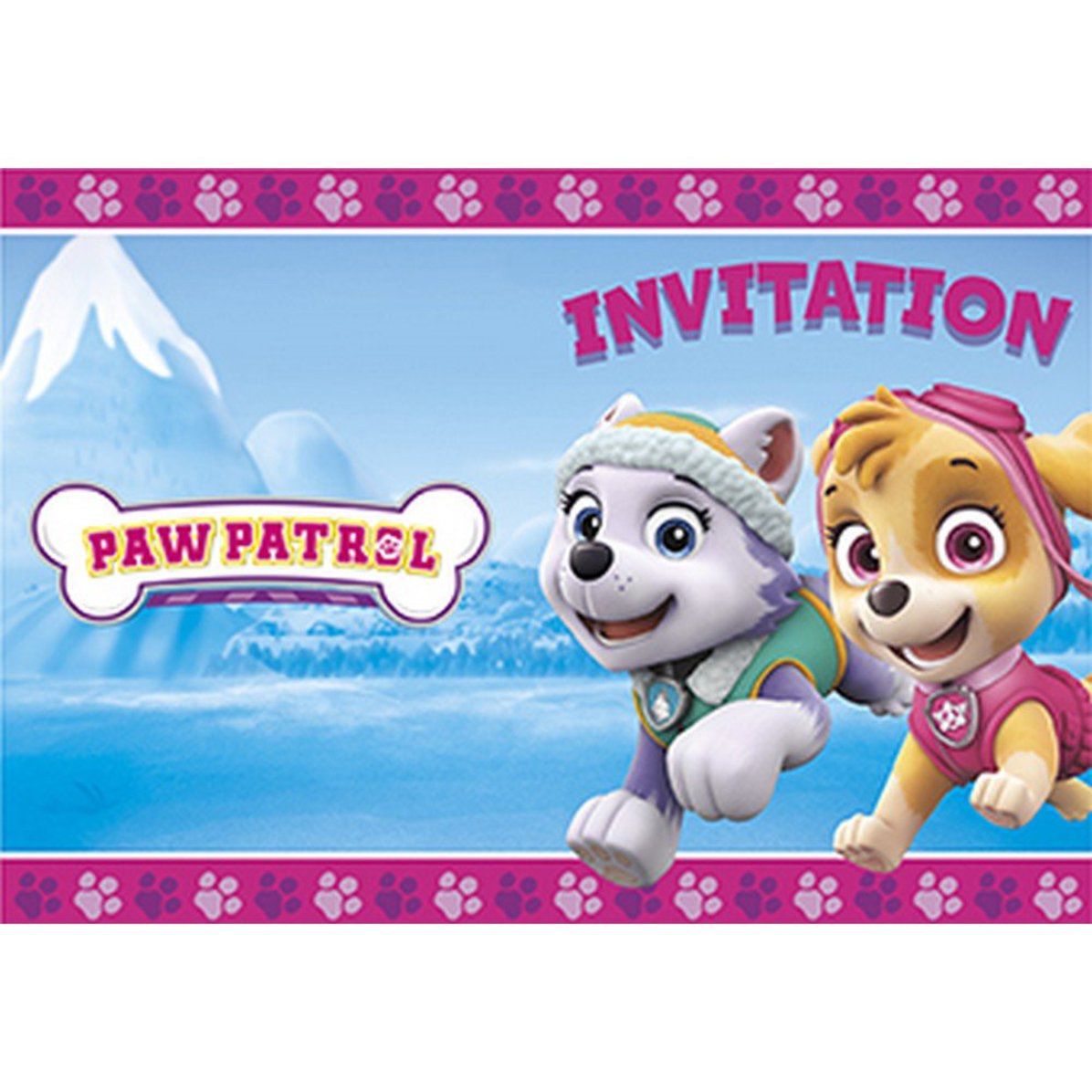 paw patrol invitations