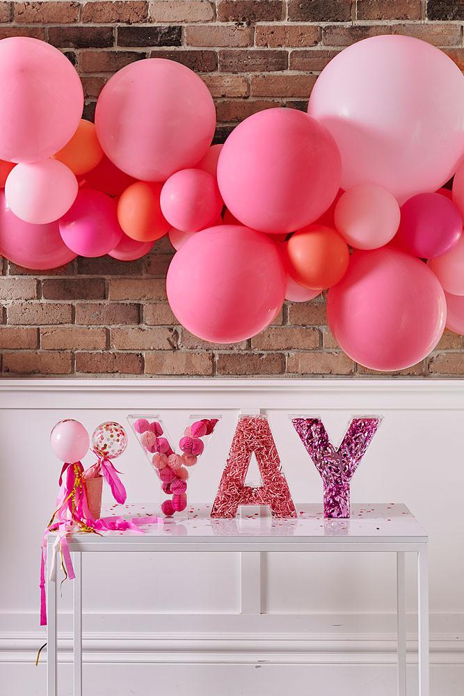 Pink Shimmer Balloon Garland