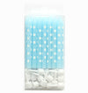 Blue Polkadot Candles (Pack of 16)