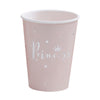 Pink & Silver Foil Princess Cups (Pack of 8)
