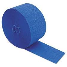 Crepe Streamers - Royal Blue (Pack of 6)