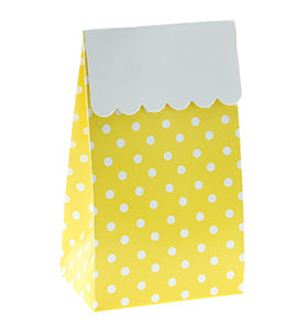 Yellow Polkadot Treat Boxes (Pack of 12)