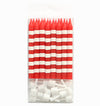 Red Stripe Candles (Pack of 16)