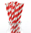 Red Striped Paper Straws (Pack of 24)