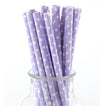 Lavender Polkadot Paper Straws (Pack of 24)