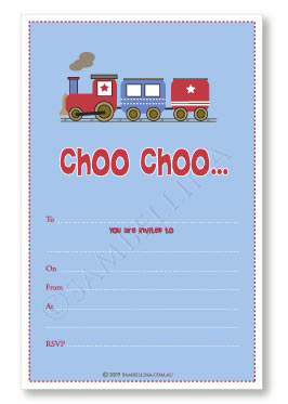 Train Party Invitations (Pack of 12)