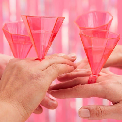 Pink Ring Party Shot Glasses (Pack of 6)