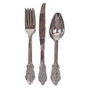 Party Porcelain Silver Cutlery Set (Pack of 18)