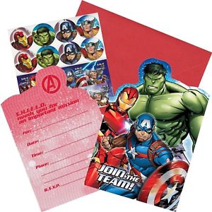 The Avengers Party Invitations (Pack of 8)