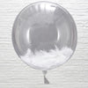 Large White Feather Filled Orb Balloons (Pack of 3)