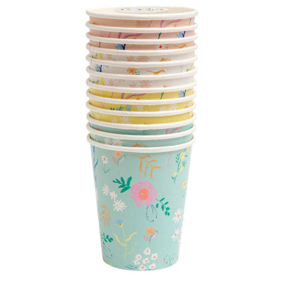 Wildflower Pastel Cups (Pack of 12)