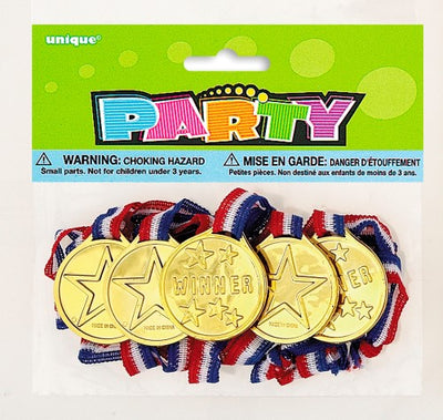 Winner Medal Party Favours (Pack of 5)